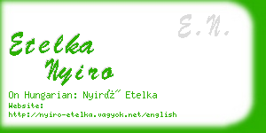 etelka nyiro business card